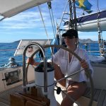 Jessica at the helm